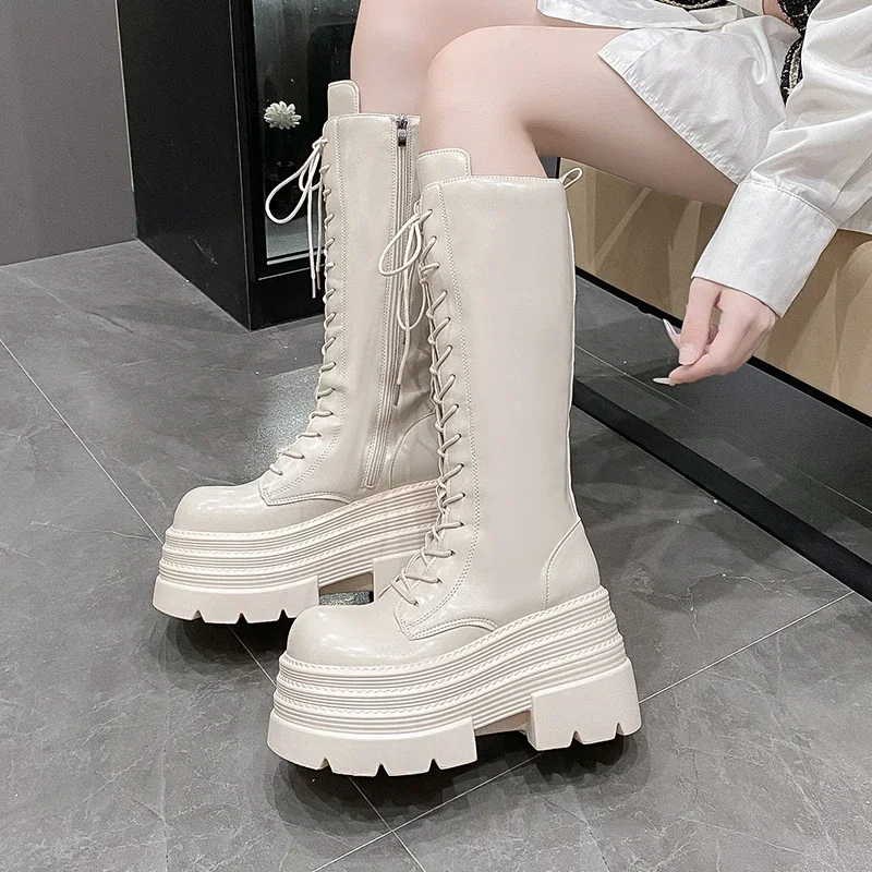 Knee High Boots Women - 10CM nouvelles bottes longues romaines pour